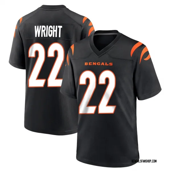 Youth Ceyair Wright Cincinnati Bengals Game Black Team Color Jersey