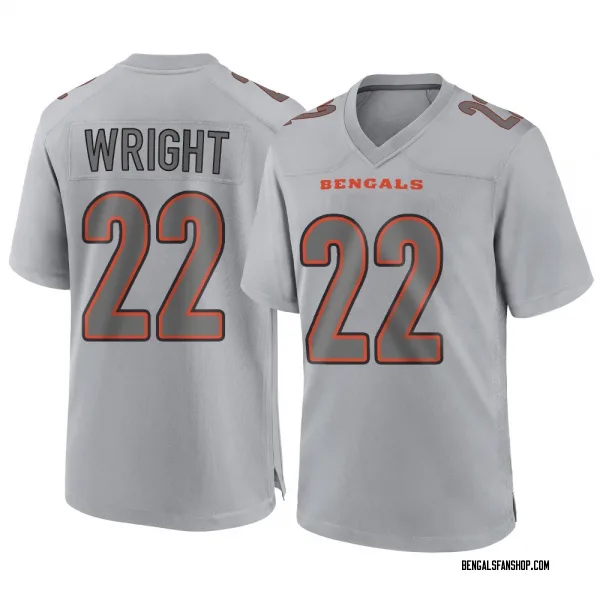 Youth Ceyair Wright Cincinnati Bengals Game Gray Atmosphere Fashion Jersey