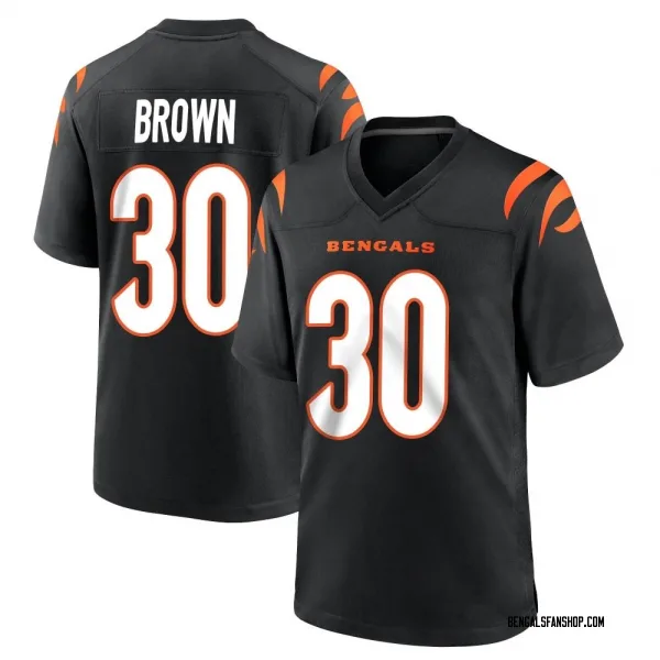 Youth Chase Brown Cincinnati Bengals Game Black Team Color Jersey