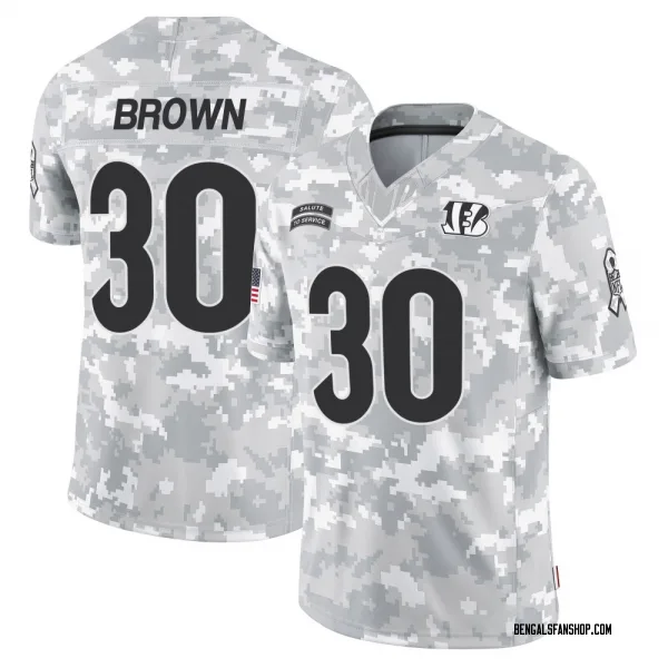 Youth Chase Brown Cincinnati Bengals Limited Arctic Camo 2024 Salute to Service Jersey