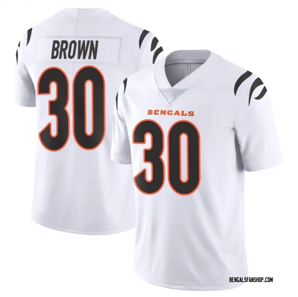 Youth Chase Brown Cincinnati Bengals Limited White Vapor Untouchable Jersey