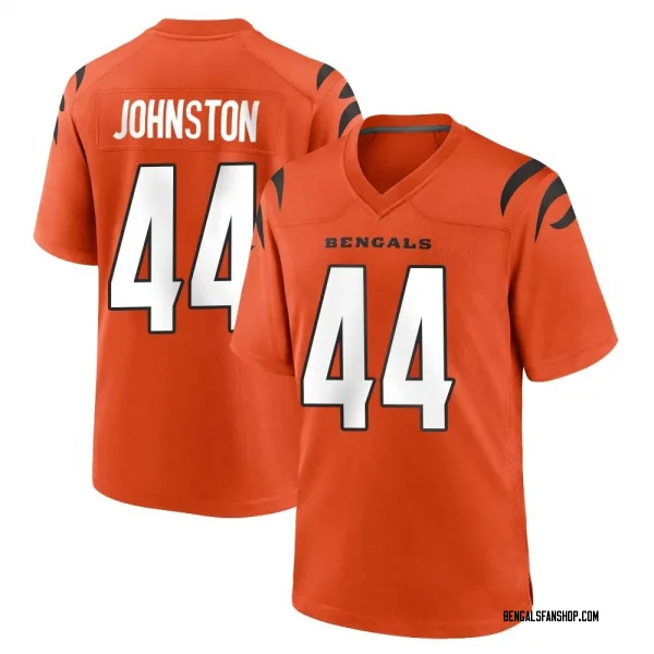 Youth Clay Johnston Cincinnati Bengals Game Orange Jersey
