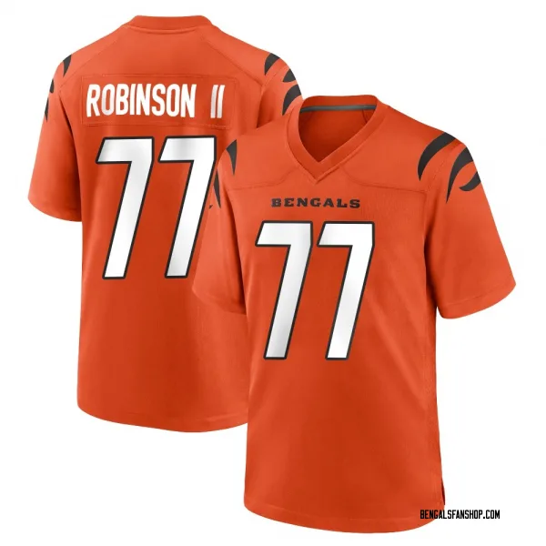 Youth Corey Robinson II Cincinnati Bengals Game Orange Jersey