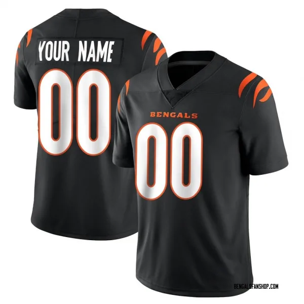 Youth Custom Cincinnati Bengals Limited Black Team Color Vapor Untouchable Jersey