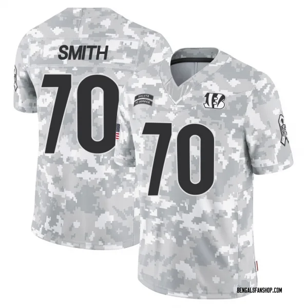 Youth D'Ante Smith Cincinnati Bengals Limited Arctic Camo 2024 Salute to Service Jersey