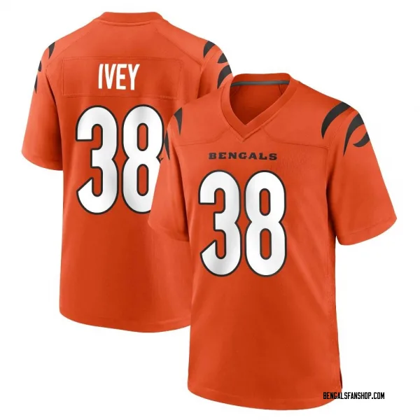 Youth DJ Ivey Cincinnati Bengals Game Orange Jersey