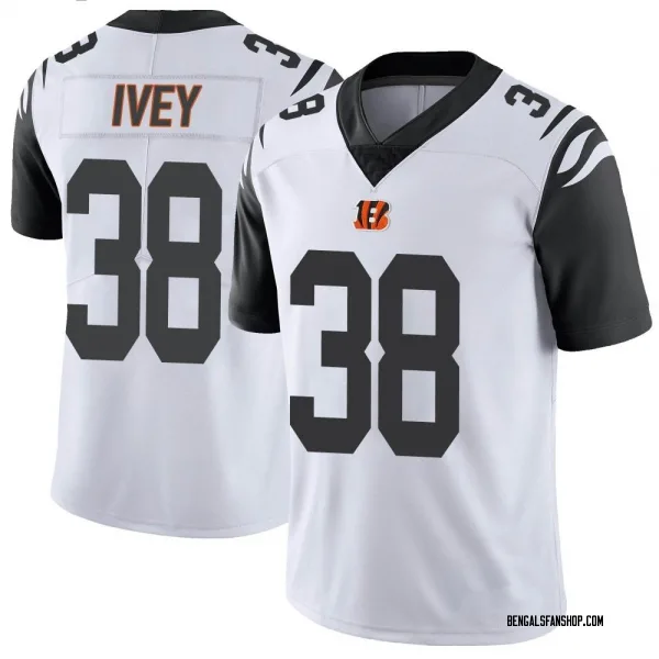 Youth DJ Ivey Cincinnati Bengals Limited White Color Rush Vapor Untouchable Jersey