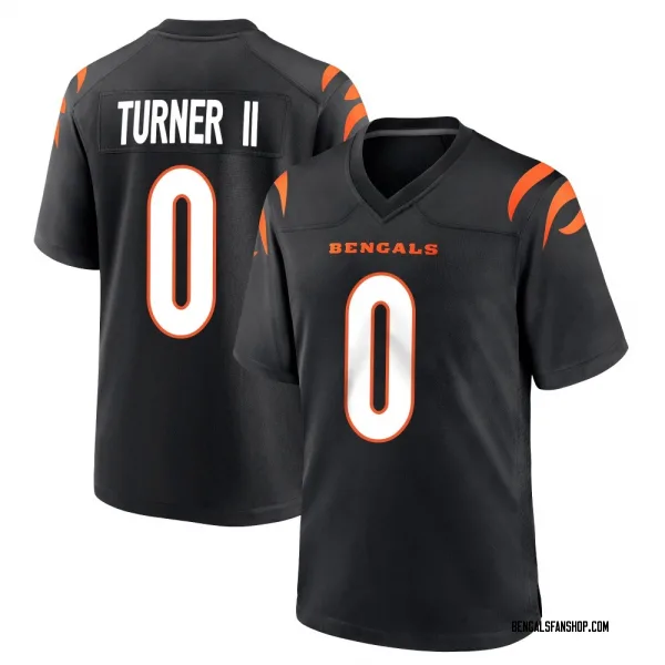 Youth DJ Turner II Cincinnati Bengals Game Black Team Color Jersey