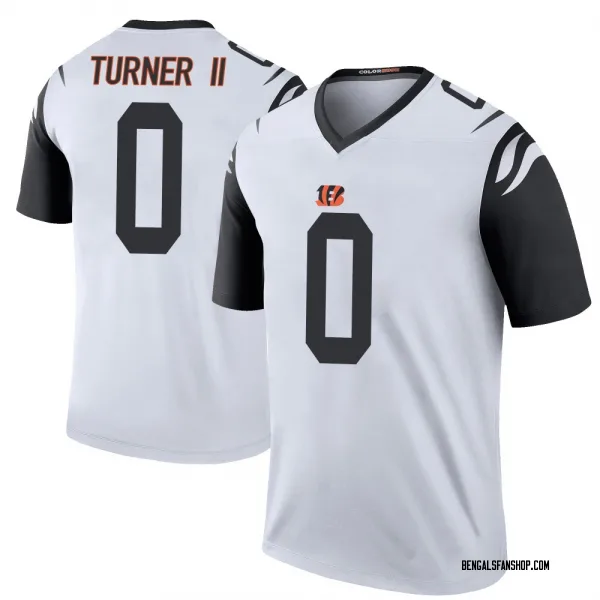 Youth DJ Turner II Cincinnati Bengals Legend White Color Rush Jersey