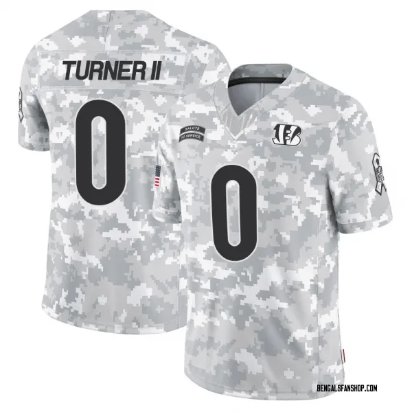 Youth DJ Turner II Cincinnati Bengals Limited Arctic Camo 2024 Salute to Service Jersey