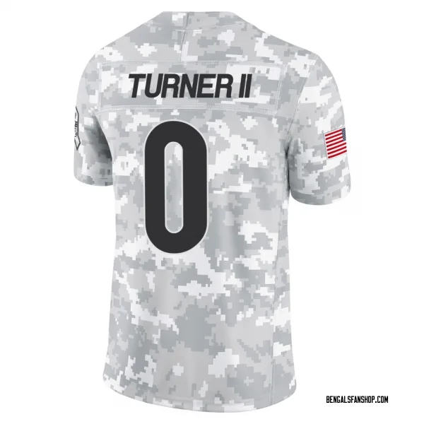 Youth DJ Turner II Cincinnati Bengals Limited Arctic Camo 2024 Salute to Service Jersey