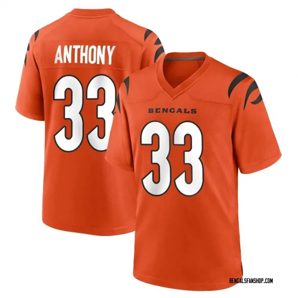 Youth Daijahn Anthony Cincinnati Bengals Game Orange Jersey