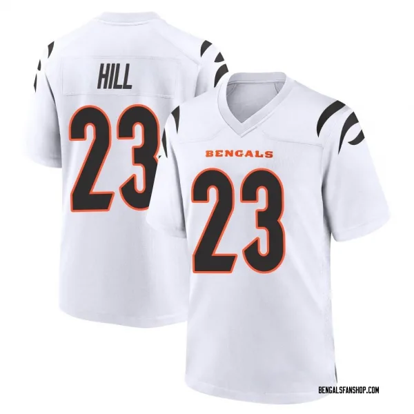 Youth Dax Hill Cincinnati Bengals Game White Jersey
