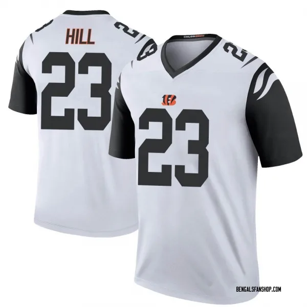 Youth Dax Hill Cincinnati Bengals Legend White Color Rush Jersey