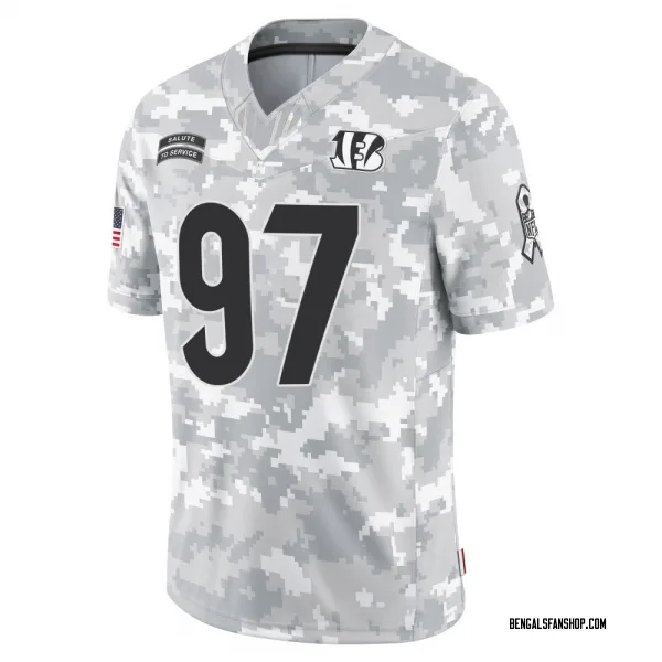 Youth Dexter Lawrence II Cincinnati Bengals Limited Arctic Camo 2024 Salute to Service Jersey