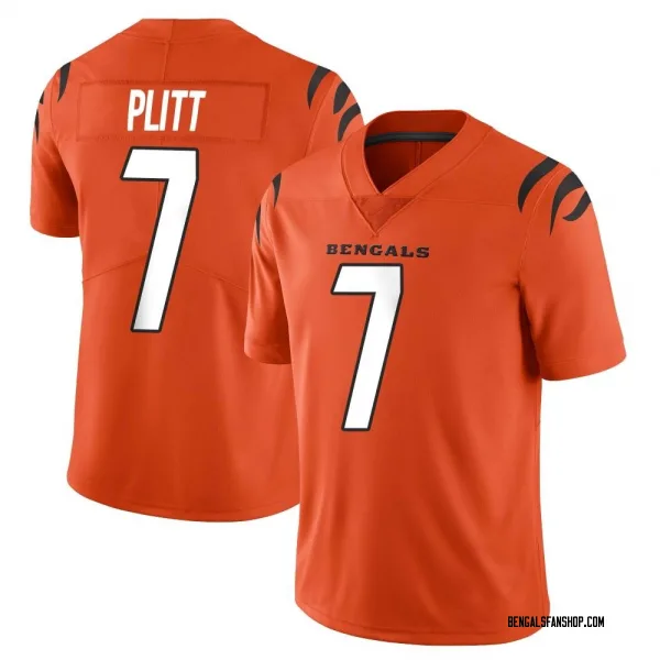 Youth Drew Plitt Cincinnati Bengals Limited Orange Vapor Untouchable Jersey