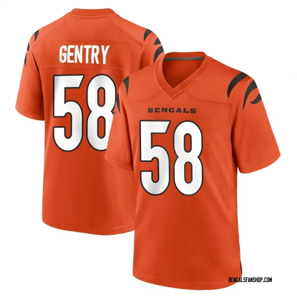 Youth Eric Gentry Cincinnati Bengals Game Orange Jersey