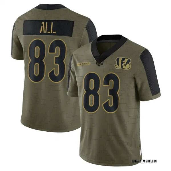Youth Erick All Jr. Cincinnati Bengals Limited Olive 2021 Salute To Service Jersey