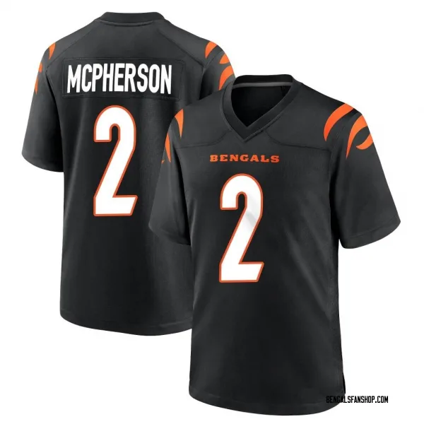 Youth Evan McPherson Cincinnati Bengals Game Black Team Color Jersey