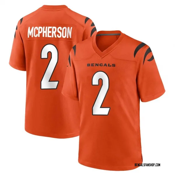 Youth Evan McPherson Cincinnati Bengals Game Orange Jersey