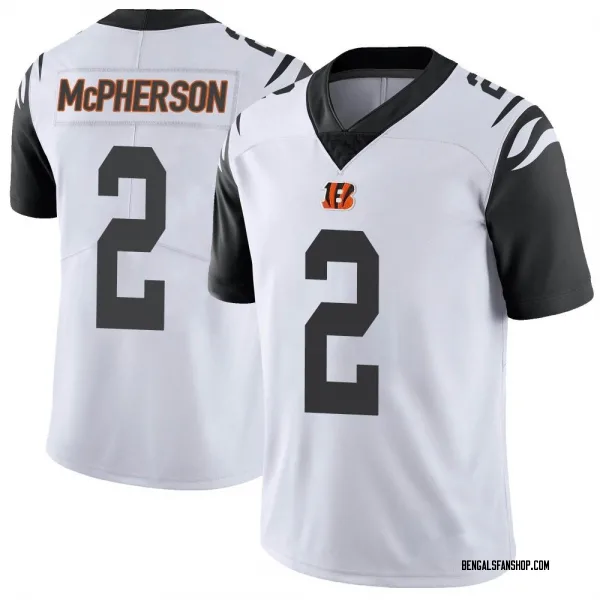 Youth Evan McPherson Cincinnati Bengals Limited White Color Rush Vapor Untouchable Jersey