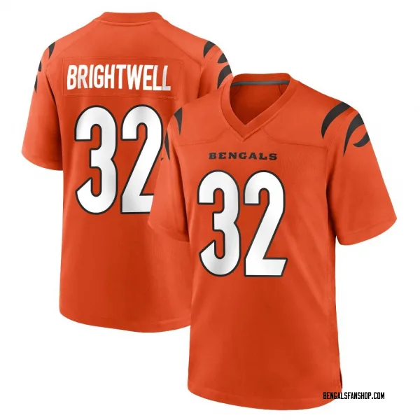 Youth Gary Brightwell Cincinnati Bengals Game Orange Jersey