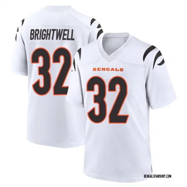 Youth Gary Brightwell Cincinnati Bengals Game White Jersey