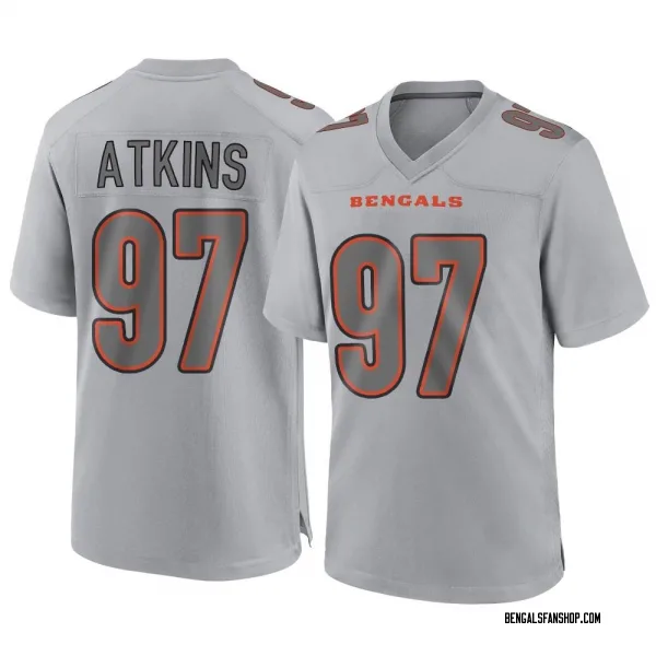 Youth Geno Atkins Cincinnati Bengals Game Gray Atmosphere Fashion Jersey