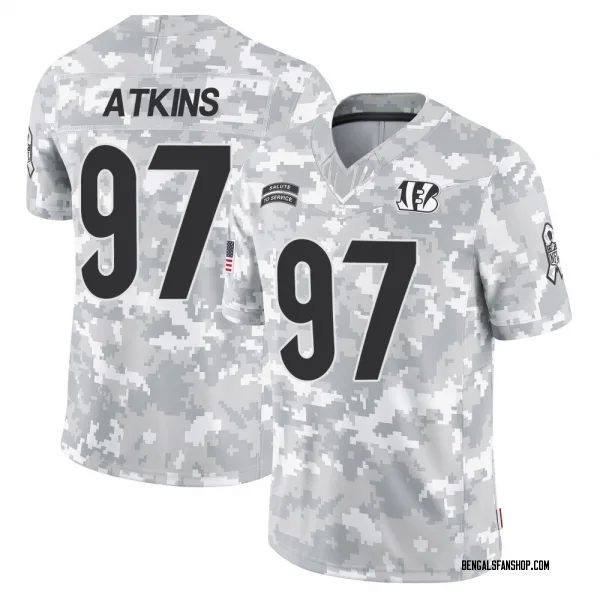 Youth Geno Atkins Cincinnati Bengals Limited Arctic Camo 2024 Salute to Service Jersey