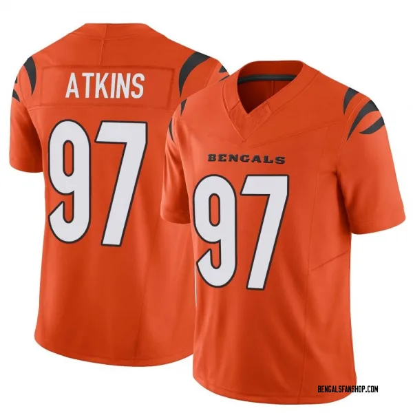 Youth Geno Atkins Cincinnati Bengals Limited Orange Vapor F.U.S.E. Jersey