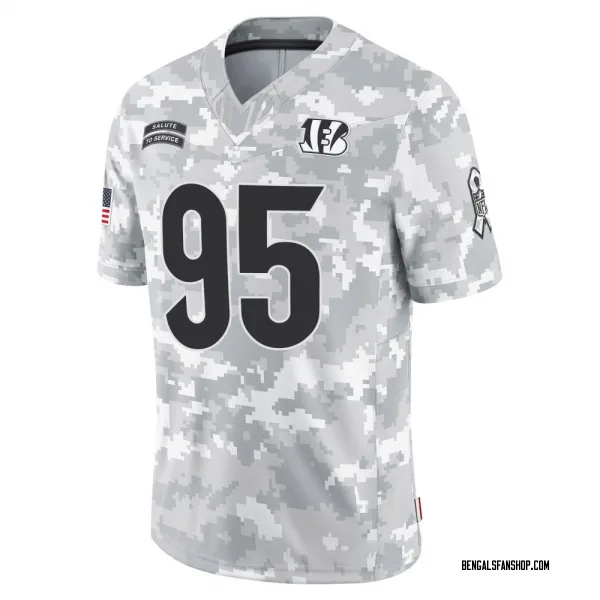 Youth Howard Cross III Cincinnati Bengals Limited Arctic Camo 2024 Salute to Service Jersey