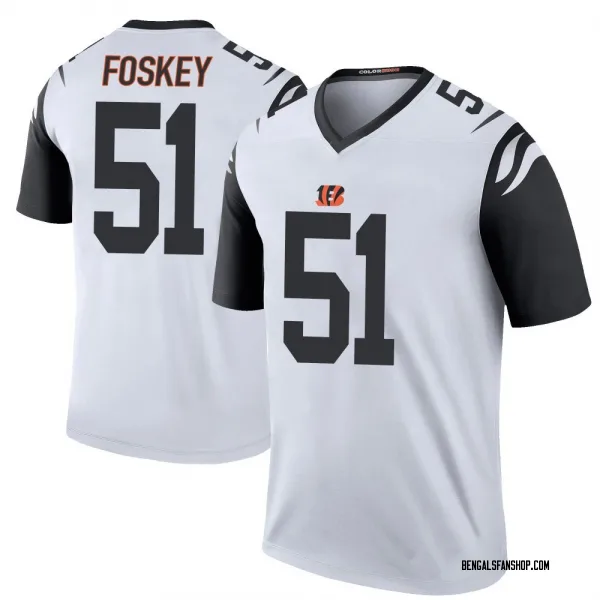 Youth Isaiah Foskey Cincinnati Bengals Legend White Color Rush Jersey