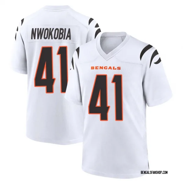Youth Isaiah Nwokobia Cincinnati Bengals Game White Jersey