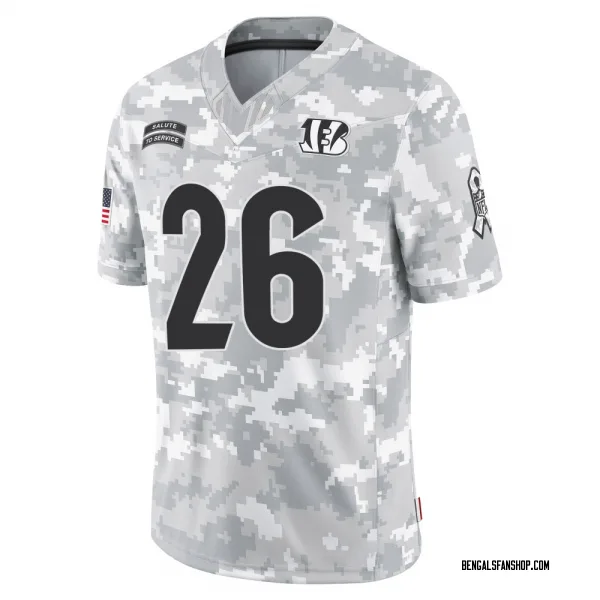 Youth Ja'Sir Taylor Cincinnati Bengals Limited Arctic Camo 2024 Salute to Service Jersey
