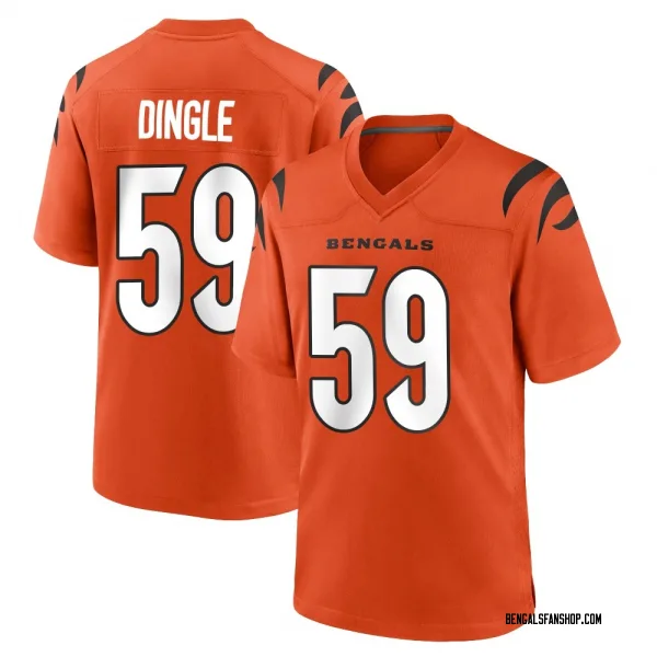 Youth Jack Dingle Cincinnati Bengals Game Orange Jersey