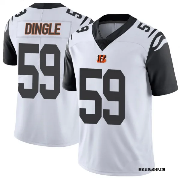 Youth Jack Dingle Cincinnati Bengals Limited White Color Rush Vapor Untouchable Jersey