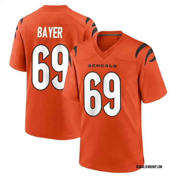 Youth Jacob Bayer Cincinnati Bengals Game Orange Jersey