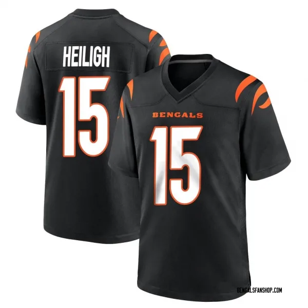 Youth Jaivon Heiligh Cincinnati Bengals Game Black Team Color Jersey