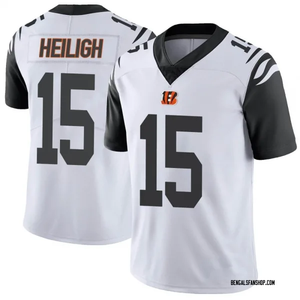 Youth Jaivon Heiligh Cincinnati Bengals Limited White Color Rush Vapor Untouchable Jersey
