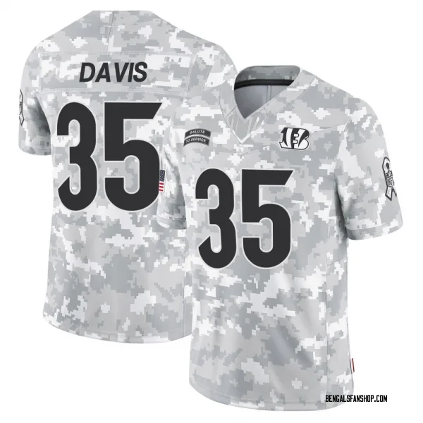 Youth Jalen Davis Cincinnati Bengals Limited Arctic Camo 2024 Salute to Service Jersey