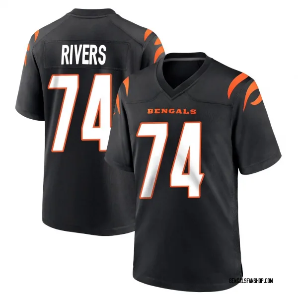Youth Jalen Rivers Cincinnati Bengals Game Black Team Color Jersey