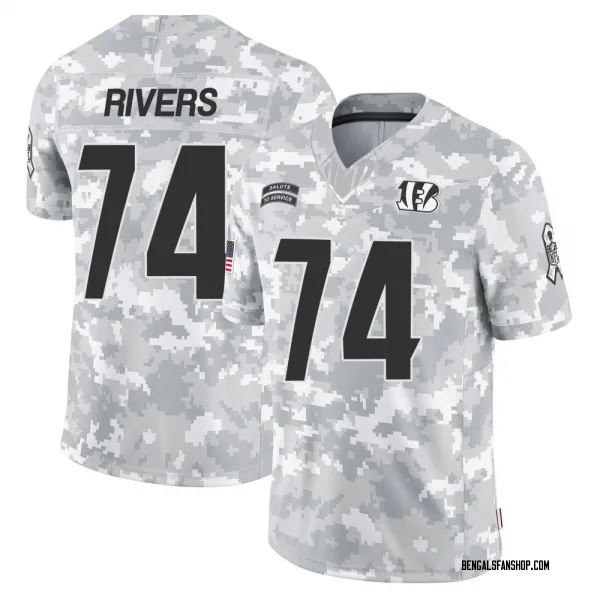 Youth Jalen Rivers Cincinnati Bengals Limited Arctic Camo 2024 Salute to Service Jersey