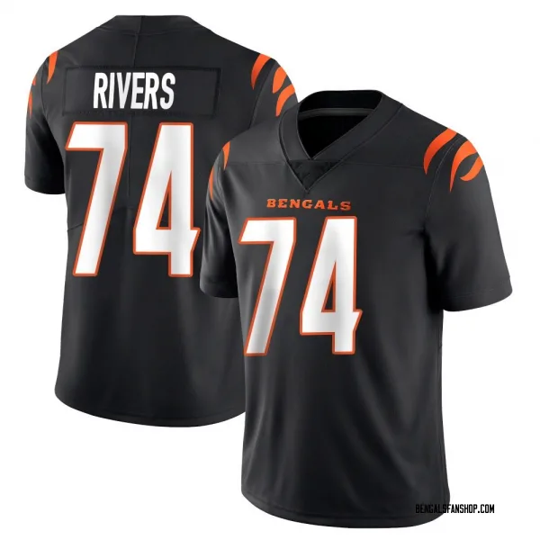 Youth Jalen Rivers Cincinnati Bengals Limited Black Team Color Vapor Untouchable Jersey