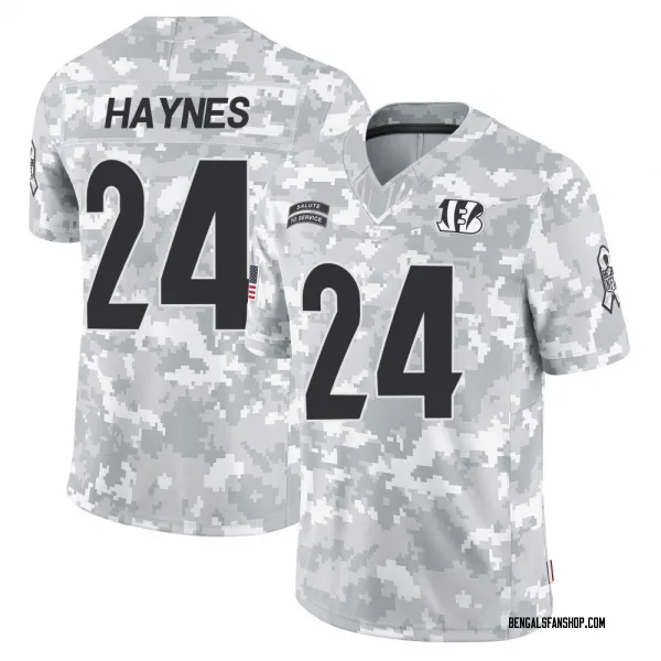 Youth Jamal Haynes Cincinnati Bengals Limited Arctic Camo 2024 Salute to Service Jersey