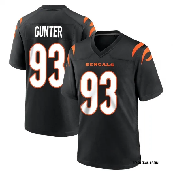 Youth Jeff Gunter Cincinnati Bengals Game Black Team Color Jersey