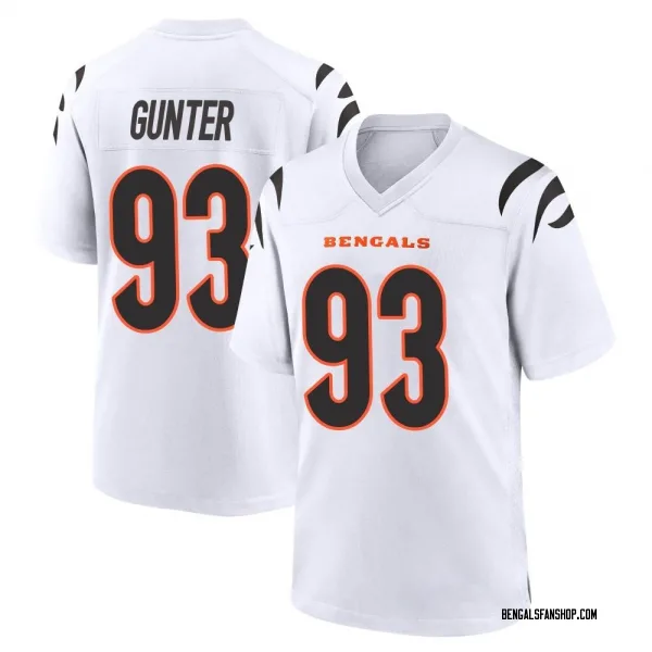 Youth Jeff Gunter Cincinnati Bengals Game White Jersey
