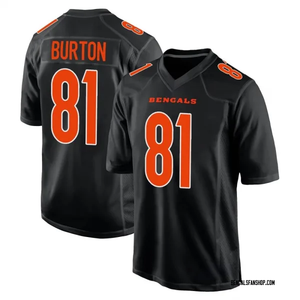 Youth Jermaine Burton Cincinnati Bengals Game Black Fashion Jersey