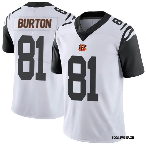 Youth Jermaine Burton Cincinnati Bengals Limited White Color Rush Vapor Untouchable Jersey
