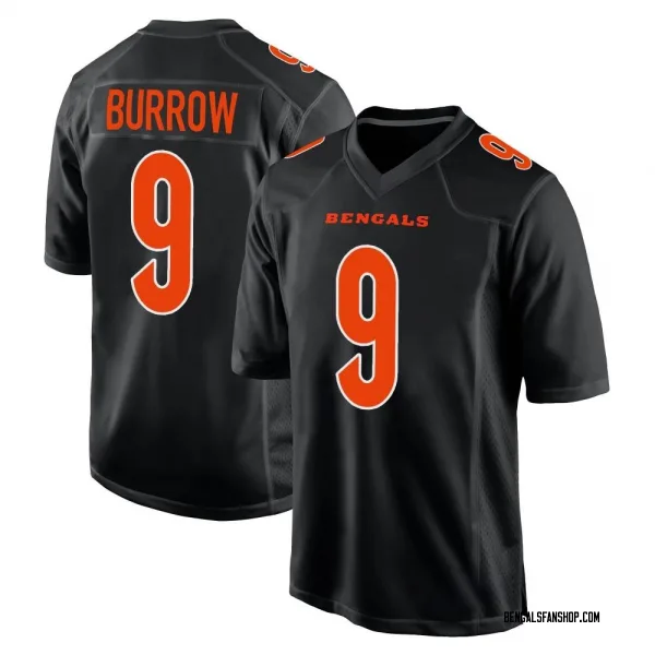 Youth Joe Burrow Cincinnati Bengals Game Black Fashion Jersey