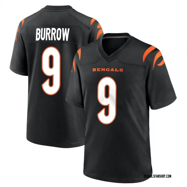 Youth Joe Burrow Cincinnati Bengals Game Black Team Color Jersey